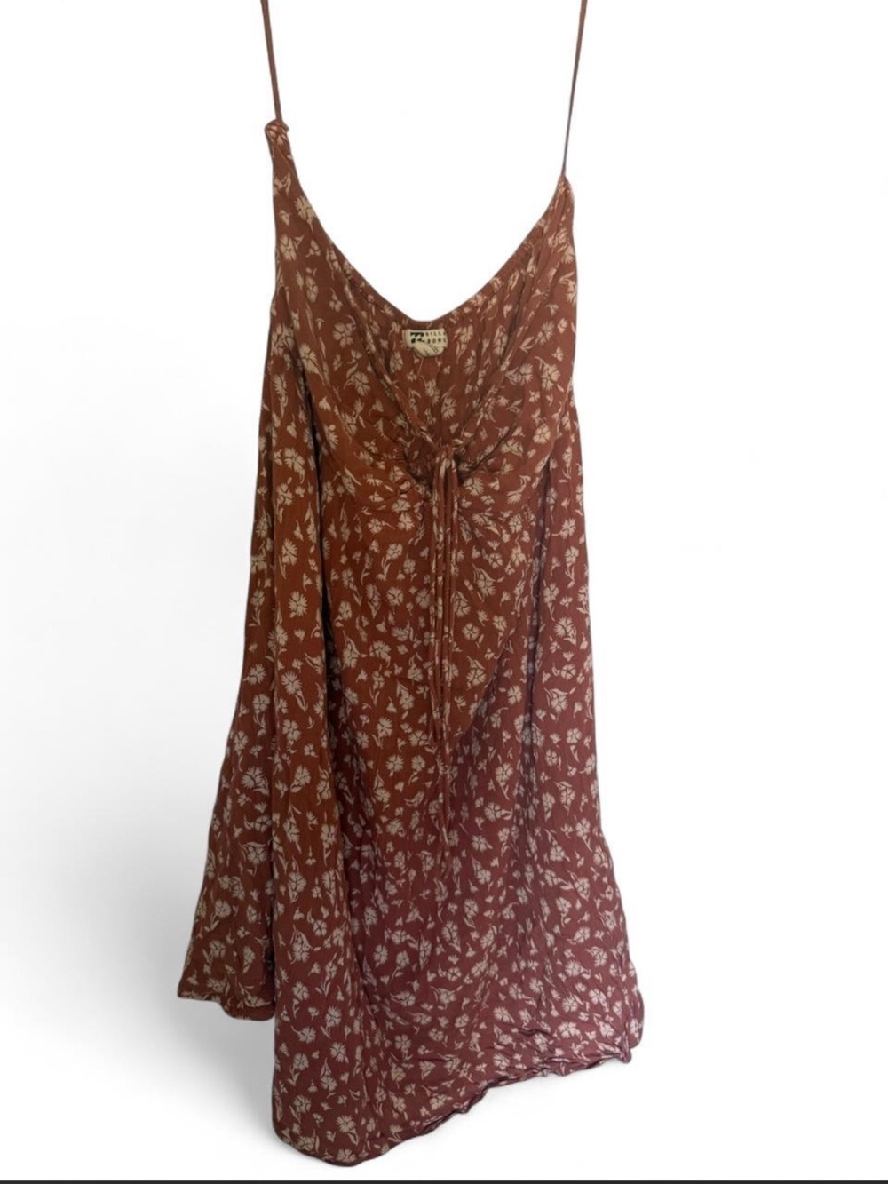 Billabong Rust Brown Floral Tie-Front Camisole